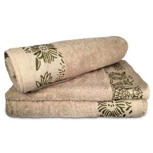Juego de 3 Toallas Bordadas Luxor Beige - Doral