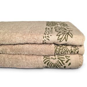 Juego de 3 Toallas Bordadas Luxor Beige - Doral