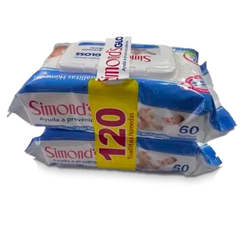 Pack Toallas Húmedas Plan Simgloss 120 und. - Simond´s