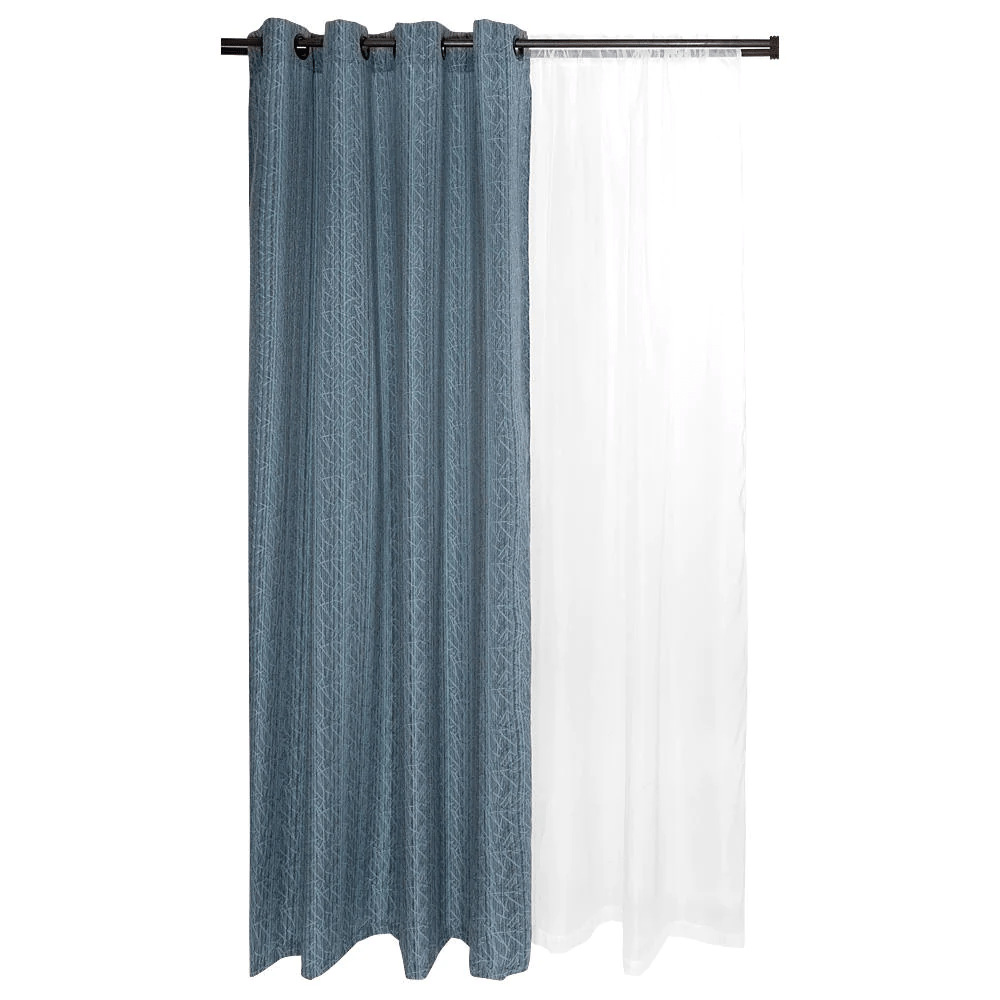 Set Cortinas Natales 8 Piezas / Celeste - Jovial