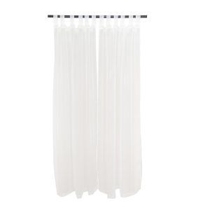 Set Cortina Velo Liso Presilla / Crudo - Jovial