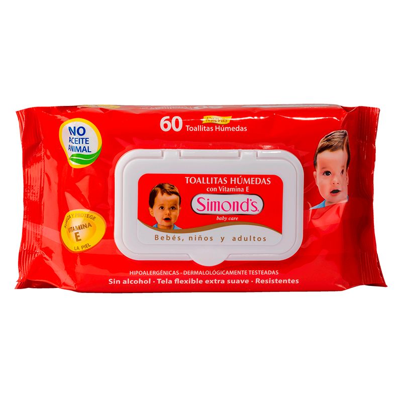 Toallas Húmedas Plana Roja 60 und. - Simond´s