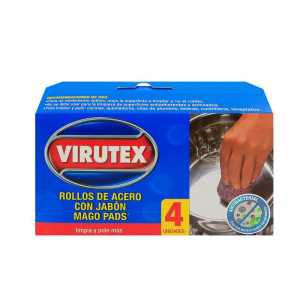 Rollos de Acero con Jabón 4 und / Mago Pads - Virutex