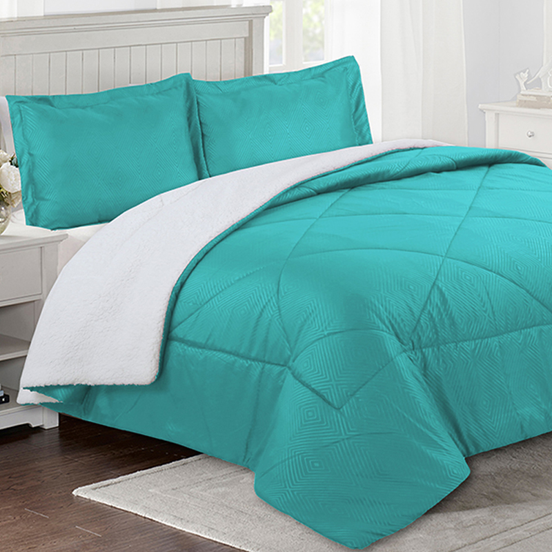 Plumón Sherpa Embossed 2.5 Plaza Turquesa - Doral