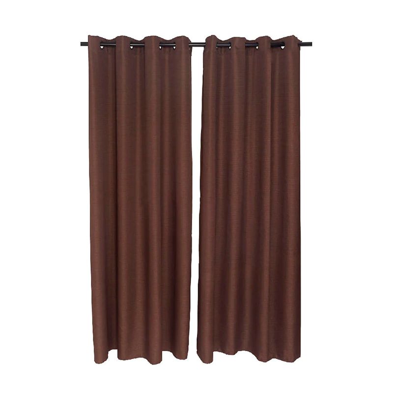 Cortina Continental Lino 2 Piezas / Chocolate - Jovial