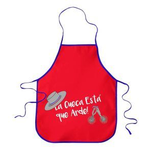 Palermo Delantal Cocina Diseño Cueca Rojo