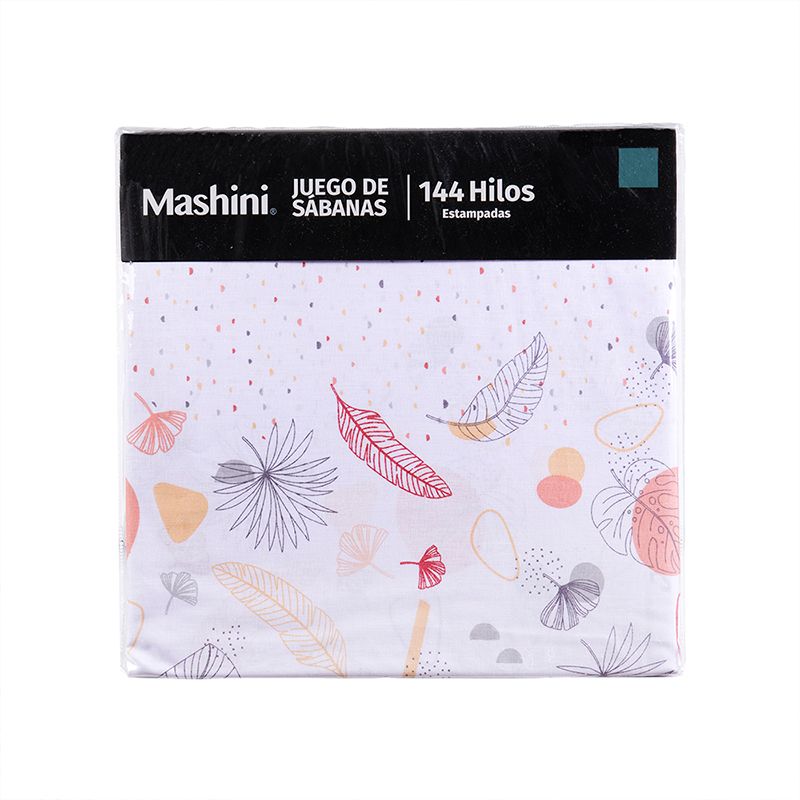 Juego de Sábanas Estampada 144 Hilos 2.5 Plazas / Duna - Mashini - Imagen 3