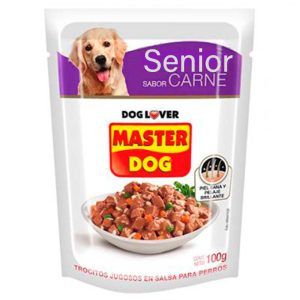 Trocitos Jugosos Senior 100 gr / Carne - Master Dog