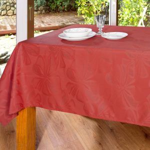 Mantel Jacquard Texturizado Premium Rojo - Doral
