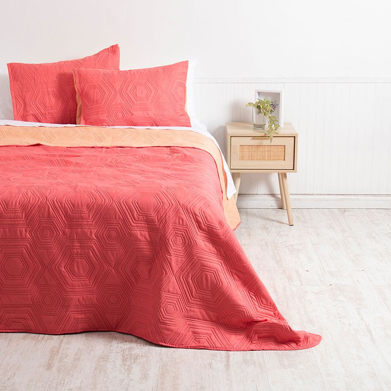 Quilt MF Bicolor 2 Plazas / Sandia Coral - Mashini