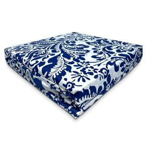 Sábanas Micro Piel Durazno 1.5 plazas / Floral Azul - Doral