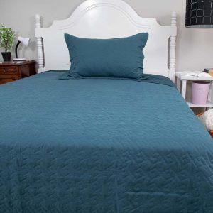 Quilt Velvety 1.5 Plaza / Azul Marino - Doral