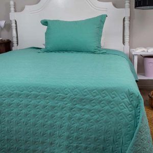 Quilt Velvety 1.5 Plaza / Menta - Doral