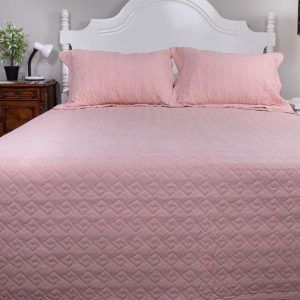 Quilt Velvety 2 Plazas / Rosa Pastel - Doral