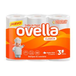Toalla de Papel Doble Hoja 3und 11mts - Ovella