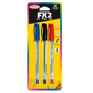 Set 3 Bolígrafo FX 1 mm / Tricolor - Artel