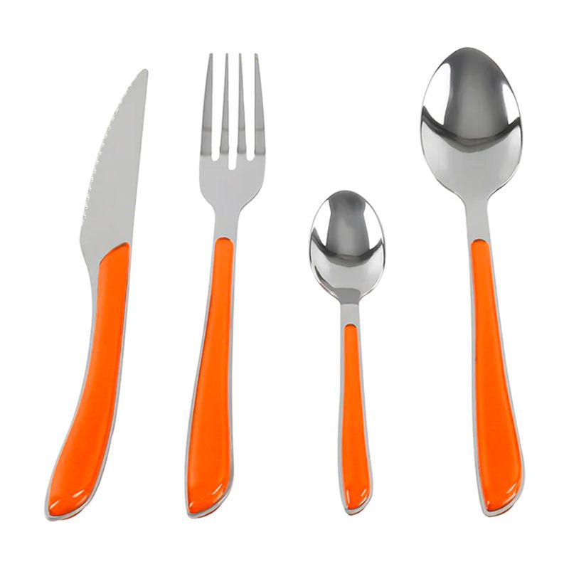 Juego Cuchillería 24 Piezas Colroful / Naranjo - Doral