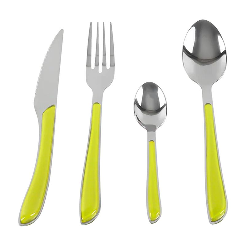 Juego Cuchillería 24 Piezas Colorful / Verde - Doral