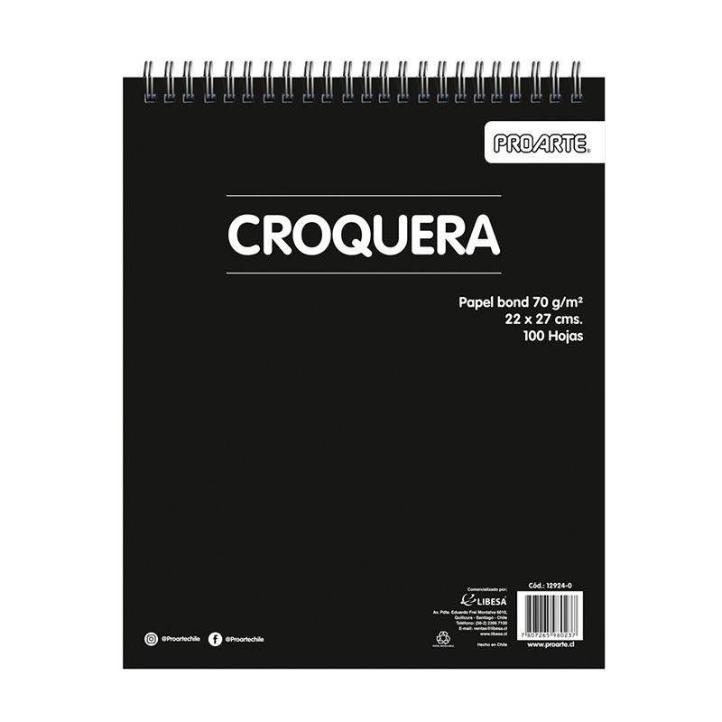 Croquera 22x27cm 100 Hojas - Proarte