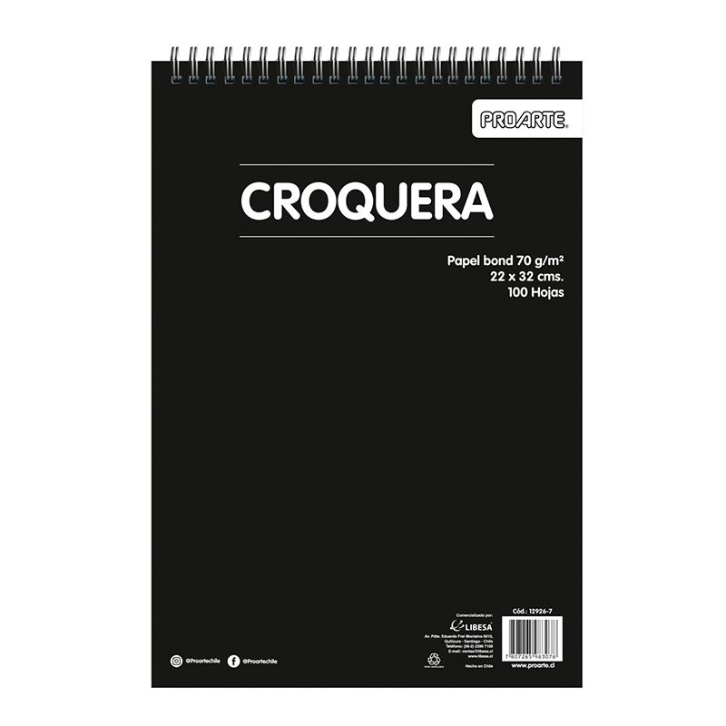 Croquera 22x32cm 100 Hojas - Proarte