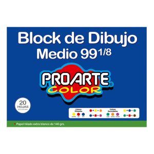Block Medium N°99 1/8 20 Hojas - Proarte