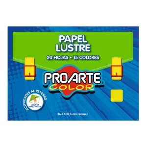 Estuche Papel Lustre 20 Hojas - Proarte