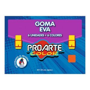 Estuche Goma Eva 6 Colores - Proarte