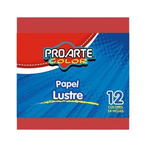 Fajo Papel Lustre 10x10 cm 24 Hojas - Proarte