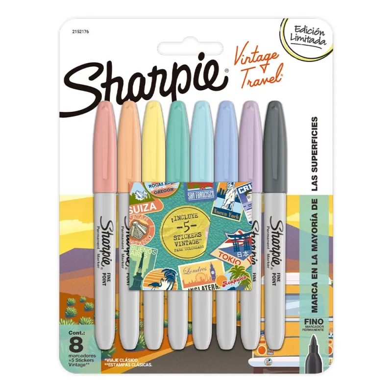 Marcador Punta Fina Vintage Tj8 - Sharpie