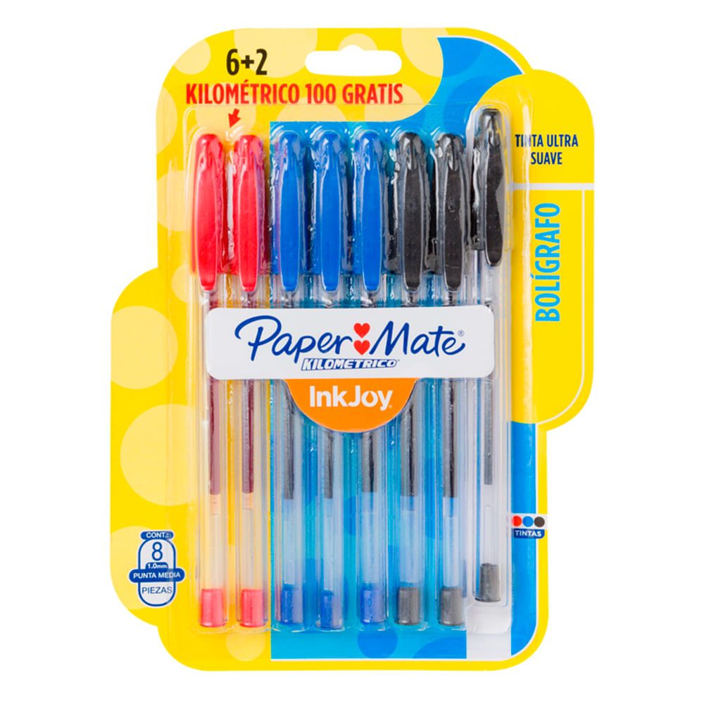 Bolígrafo Inkjoy Punta Media Colores Básicos Lleve 8 Pague 6 - Paper Mate
