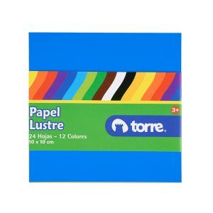 Fajo Papel Lustre 10x10 cm 24 Hojas - Torre