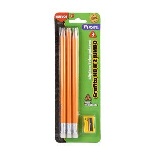 Set 3 Lápices Grafito Jumbo Triangular - Torre