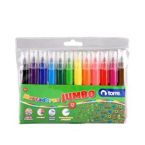 Plumones Dibujo Jumbo 12 colores - Torre
