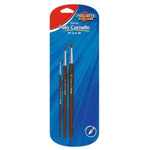Set 3 Pinceles Pelo de Camello N° 2-6-10 - Proarte