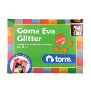 Goma Eva Glitter Auto Adhesiva - Torre