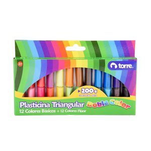Plasticina Doble Color 24 Colores - Torre