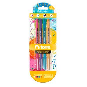 Set 4 Bolígrafo 1mm Color Fun - Torre
