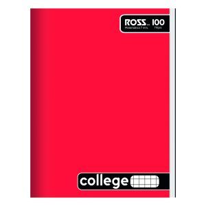 Cuaderno Ross Colegge Liso 100HJ 7mm Rojo- Ross