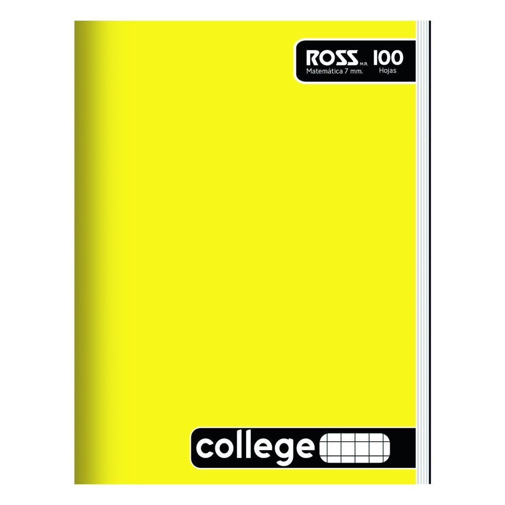 Cuaderno Ross Colegge Liso 100HJ 7mm Amarillo - Ross