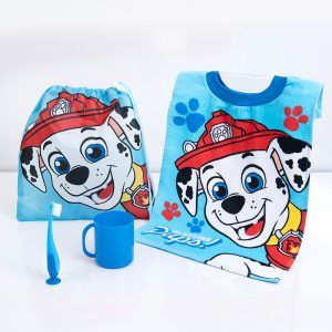 Set Escolar Toalla + Vaso + Cepillo de Dientes / Paw Patrol Niño Pups - Mashini