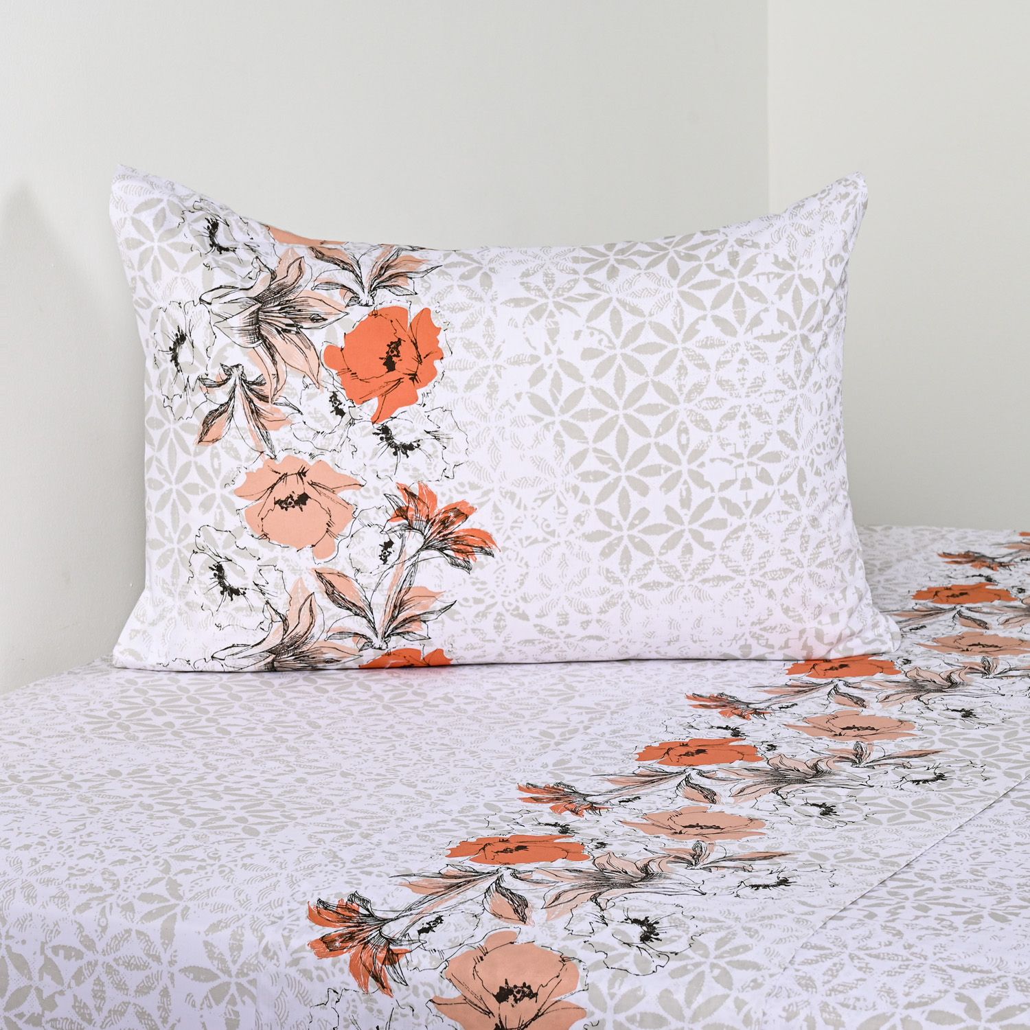 Juego de Sábanas Estampada 200 Hilos 1.5 Plazas / Ashrose - Cannon