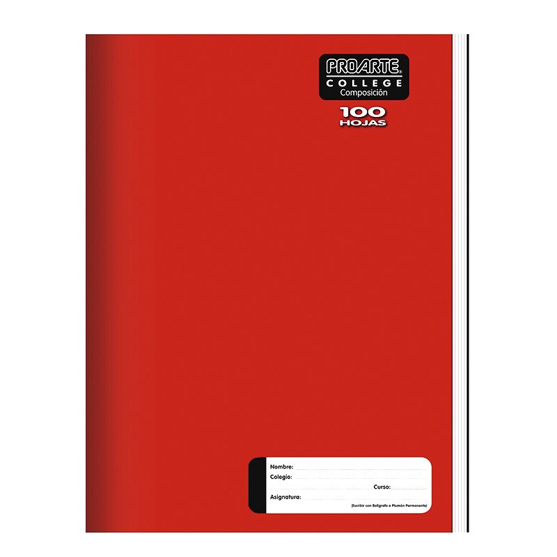 Cuaderno College Liso Composición 100 Hojas - Proarte
