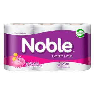 Papel Higiénico Doble Hoja 6 und 23 mts - Noble