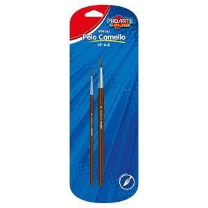 Set 2 Pinceles Pelo de Camello N° 4 - 8 - Proarte