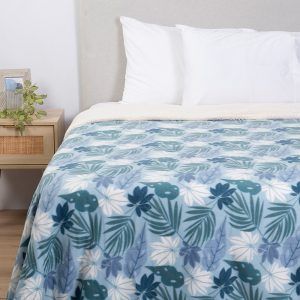 Frazada Polar Sherpa Estampada 2.5 Plazas / Petunia - Mashini