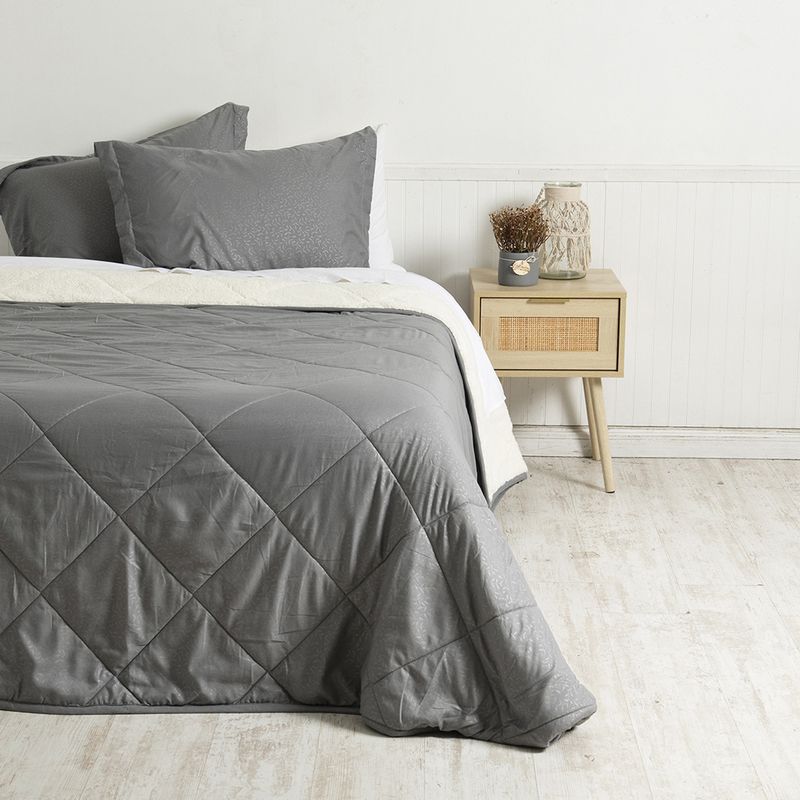 MASHINI Plumon MF Emboss+Sherpa King Gris