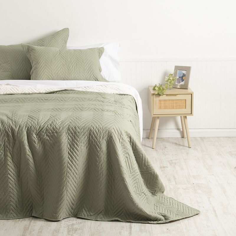 Mashini Quilt MF Sherpa Super King Verde