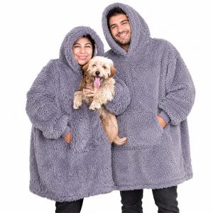 Manta Felpuda Hoodie Sherpy / Lila - Doral