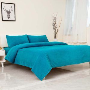 Sábanas Chiporro Lisa 2 Plazas / Azul Petróleo - Doral
