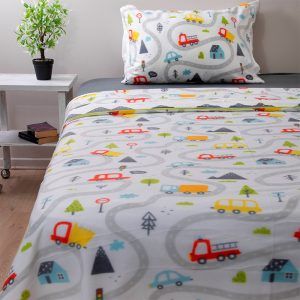 Sábanas Polar Kids 1.5 Plazas / Autos - Doral